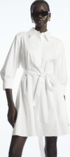 Cos white cotton bow dress