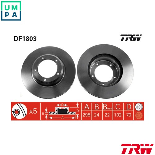 Brake disc df1803 - df1803, for