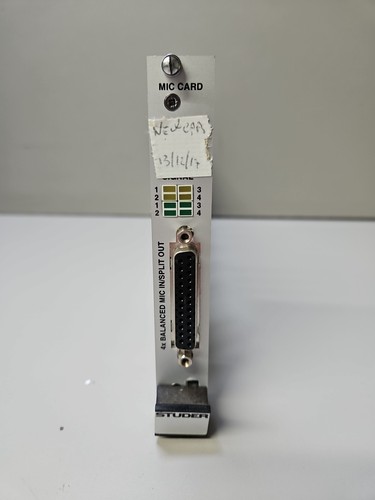 Studer mic audio - card, for