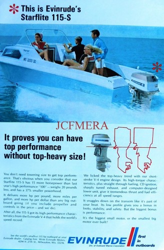 Evinrude starflite 115 - evinrude, 115-s'