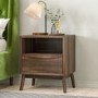 Walnut Mid-Century Bedside