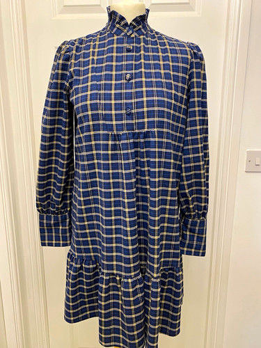 Zara woman blue cream check - zara,