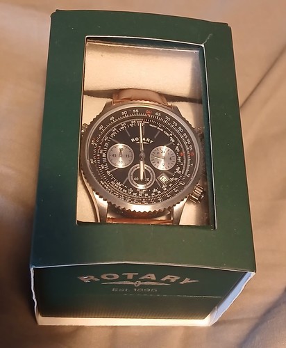 Rotary pilot chronograph mens - chronograph,