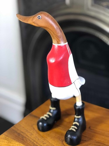 Wooden red football - wooden, duck