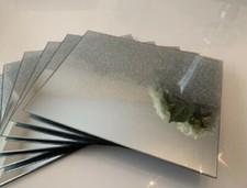 Set of 4 SILVER Mirrored Glass
