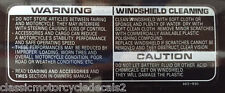 HONDA VF500F VF1000R VFR750 BLADE SCREEN CLEANING CAUTION RESTORATION DECAL