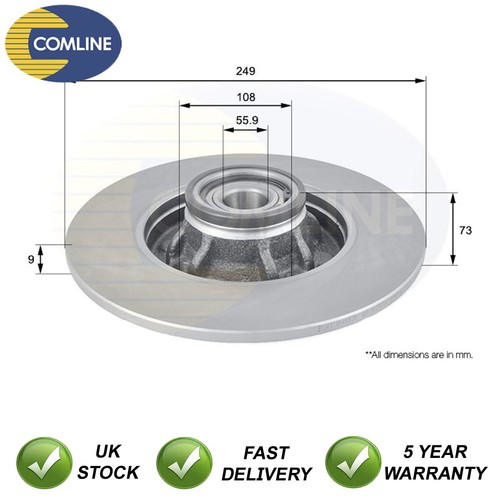Brake disc rear comline - brake,