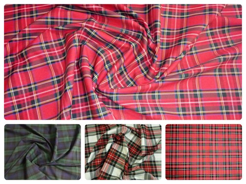 Flat weave 100 cotton tartan - weave,