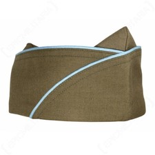 WW2 US Army Garrison Cap - PX Type - Infantry (Light Blue Piping) - Reproduction