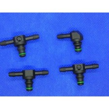 4X Common Rail Diesel Injector Leak Off Pipe Return 3T+L Connector For Bosch 110