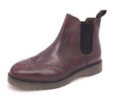 Mens Leather Brogue Chelsea