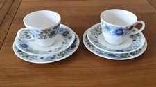 2 x Wedgwood “Clemantine” Trio of Cup, Saucer and Plate in VGC - reduced