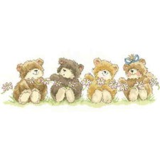 Bothy Threads counted cross stitch kit "Daisy Chain", XMS34, 33x12cm, DIY