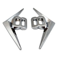 2pcs metal chrome - 2pcs,