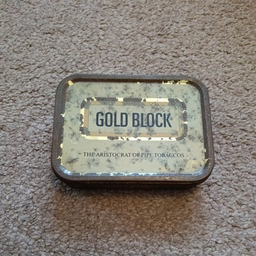 Gold block pipe tobacco empty - gold,