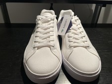 Mens Trainers Lacoste White Leather Sneakers With Logo - Lerond Pro Size 8