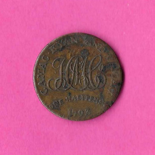 1793 dublin camac - half, penny