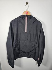 Hunter Smock Jacket Women's Large Pullover Packable Black Hooded Lightweight 