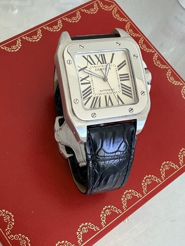 Cartier santos 100 watch - cartier,