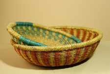 African Woven Basket Handmade