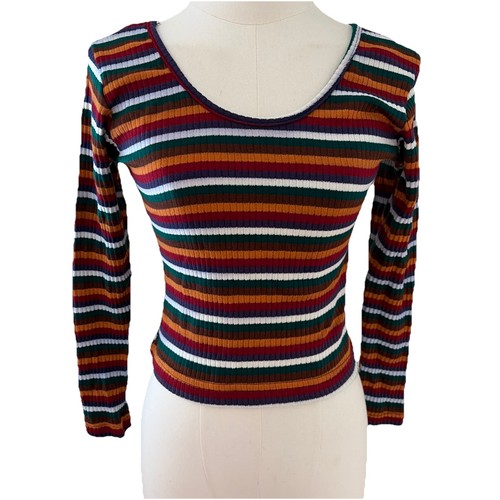 Vintage 90s striped scoop - vintage,