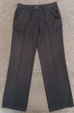 NEXT LINEN MIX LADIES BLACK TROUSERS SIZE 10R
