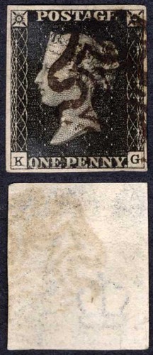 Penny black plate - black, four