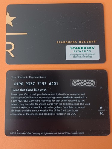 Starbucks card 2017 - card,