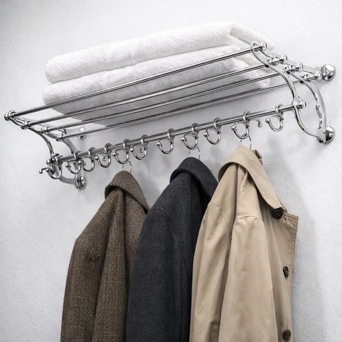 Nikel plated french coatrack - plated,