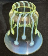 Victorian glass lamp / light shade. Lily pad tendril pattern. Walsh Walsh ?