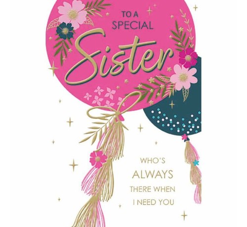 Special sister birthday card - sister,
