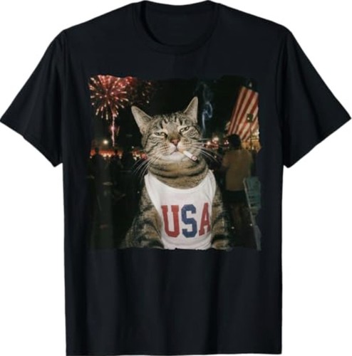 July 4th patriotic cat - july, smoking