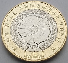2021 Isle of Man Armistice Day Poppy £2 coin - Uncirculated