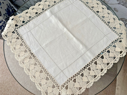 Vintage ivory irish linen - vintage,