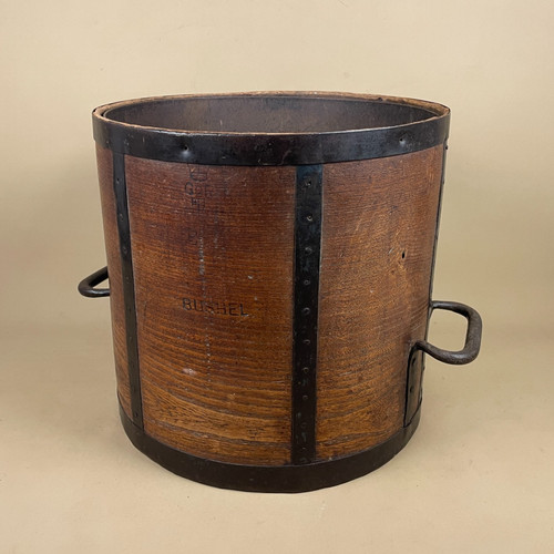 Antique drum storage vessel - storage,
