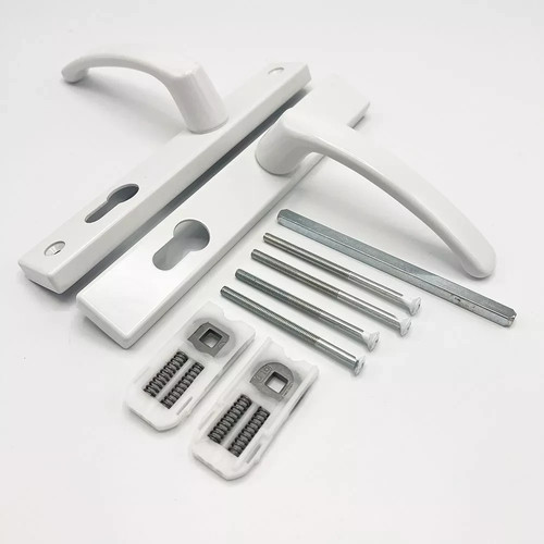 White upvc door handle 70mm - white,