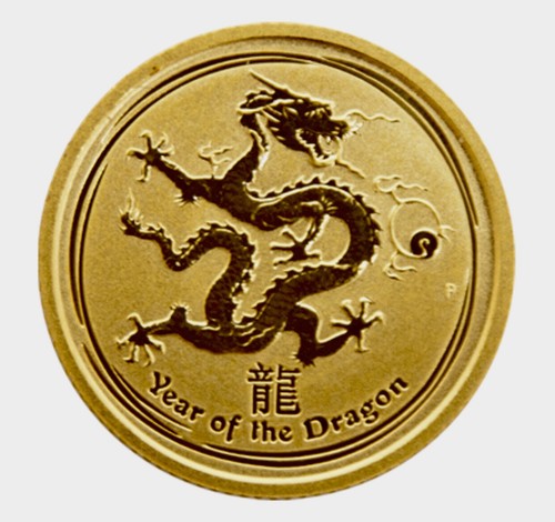 Gold coin 2012 lunar - gold,