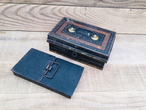 Vintage metal cash box - vintage,