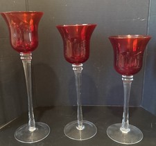 Ruby Red Votive Candle Holders