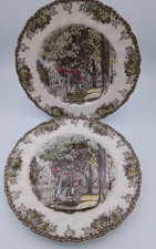 2 x Johnson Bros. Friendly Village 10.5" Dinner plates The Village Street