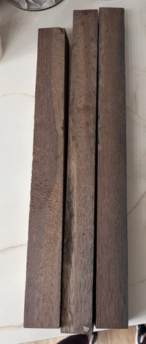 Dark hardwood timber set - -, of
