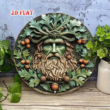 Pagan Green Man Face Plaque