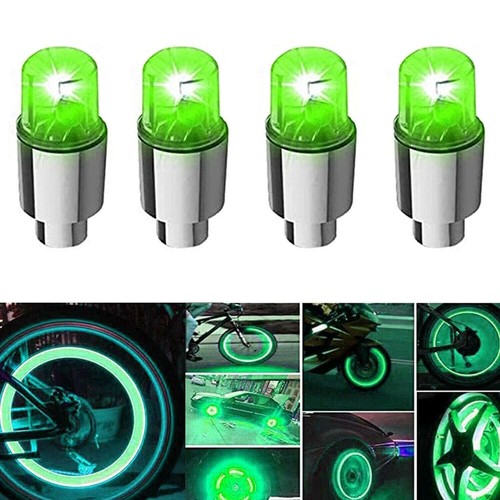 Car valve stems caps green - 4x,