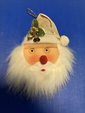 Hanging Santa Christmas Decoration  Xmas Tree  Face Father Claus Gold SANTA Head