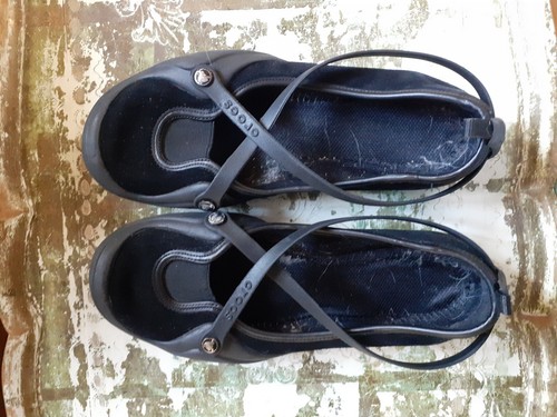 Crocs black mary jane style