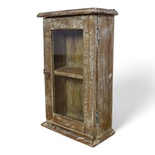 Small Vintage Style Rustic Reclaimed White Wash Cupboard Bathroom Medicine Cabin