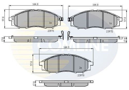 Brake pad set for disc - set,