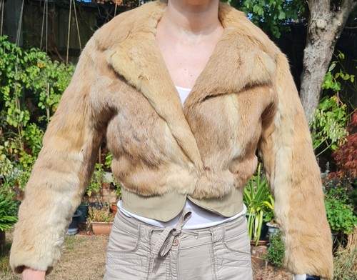 Vintage 1970s real rabbit fur - real,