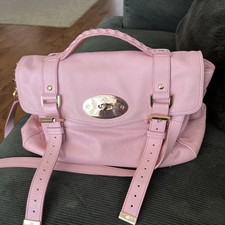 Mulberry  Alexa Bag Powder Rose Pink Heavy Grain Leather Gold Hardware