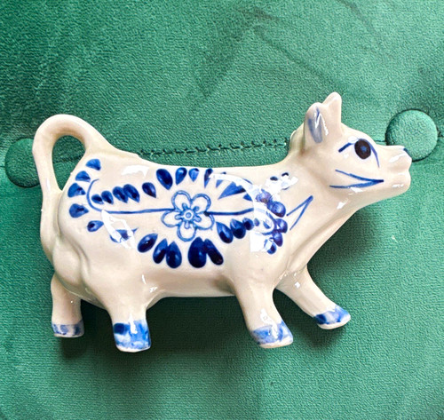 Blue white floral ceramic - &,